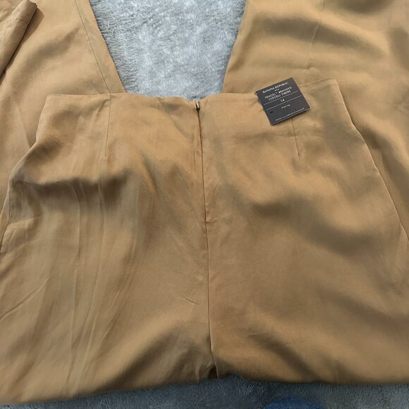 NWT Banana Republic Factory High Rise Wide Leg Pleated Pants 14 Lyocell Tencel - Picture 7 of 8
